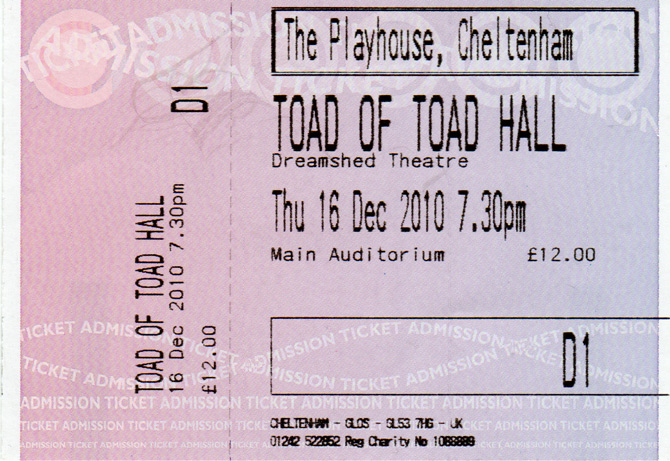 TOAD OF TOAD HALL Ticket